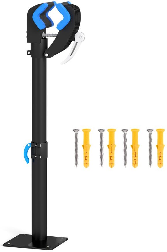 MHSTAR UK LTD HOMCOM Bike Repair Stand, Wall Mount Bicycle Repair Rack with Adjustable Clamp, Bicycle Maintenance Rack for Road Mountain Bike, Bike Workstand for Ho