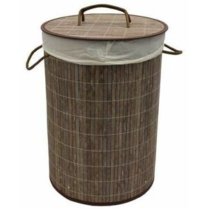 MantraRaj Infotech LTD. MantraRaj Round Bamboo Collapsible Laundry Basket Washing Basket Wooden Laundry Basket With Lid Laundry Hamper Bin With Handles Dirty Clothes Bask