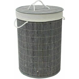 MantraRaj Infotech LTD. MantraRaj Round Bamboo Collapsible Laundry Basket Washing Basket Wooden Laundry Basket With Lid Laundry Hamper Bin With Handles Dirty Clothes Bask