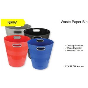 MantraRaj Infotech LTD. PLASTIC WASTE PAPER BIN BASKET DUSTBIN ASSORTED COLOURS OFFICE HOME TOILET ROOM
