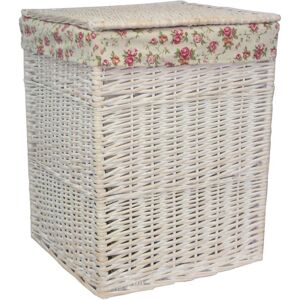 Red Hamper Set of 2 Cotton Lined Square White Wash Wicker Laundry Basket - Laundry Basket Red Hamper Set of 2 Cotton Lined Square White Wash Wicker Laundry Basket - Laundry Basket
