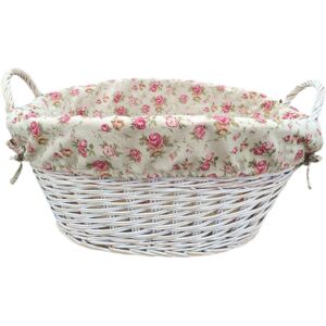 Red Hamper White Finish Lined Wash Basket - Garden Rose Red Hamper White Finish Lined Wash Basket - Garden Rose