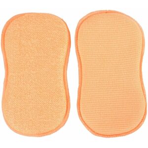 XS-Stock.com Ltd 10pk Duo Action Cleaning Pads Microfibre Scrubbing Cloths - Orange XS-Stock.com Ltd 10pk Duo Action Cleaning Pads Microfibre Scrubbing Cloths - Orange
