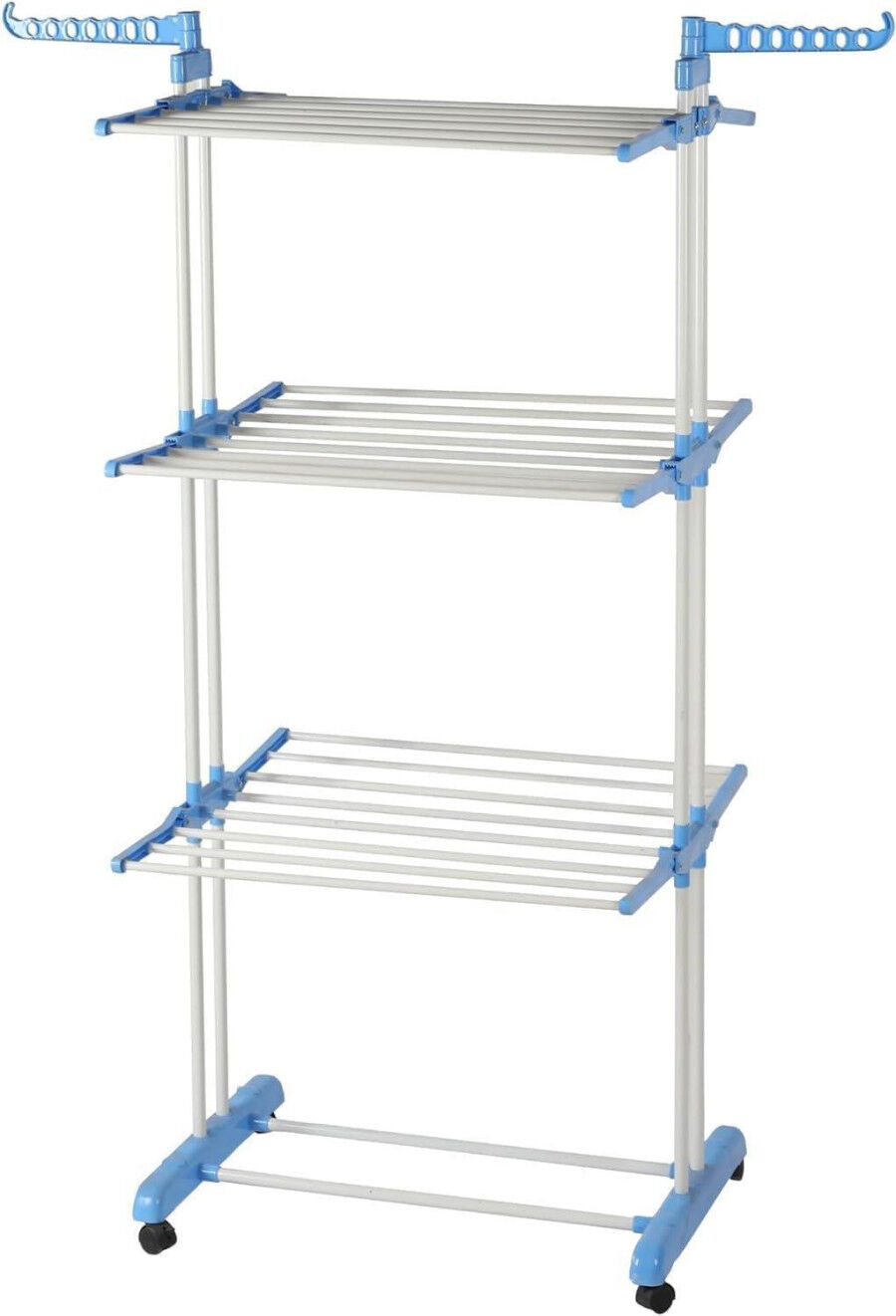 MantraRaj Infotech LTD. Mantraraj 3 Tiers Folding Portable Clothes Airer 18M Laundry Drying Clothes Rack Clothing Horse Garment Dryer Stand on Wheel for Indoor Outdoor Use fo