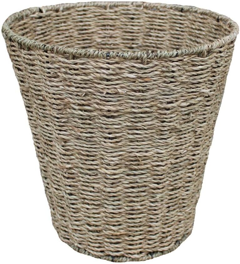 Red Hamper Seagrass Round Waste Paper Basket