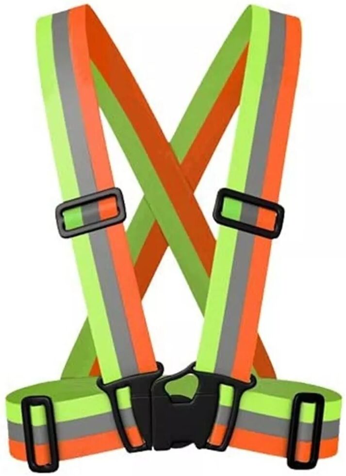 I Love Fancy Dress Yellow & Orange Hi-Vis Reflective Safety Vest Strap – High Visibility Running & Work Belt - Pack of 24