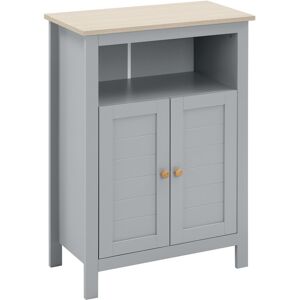 MHSTAR UK LTD kleankin Bathroom Floor Storage Cabinet Standing Unit W/ Doors Adjustable Shelf