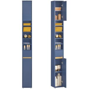 SoBuy Commercial GmbH SoBuy BZR34-II-B, Tall Bathroom Cabinet 20cm, Slim Cupboard Bathroom Storage Unit Freestanding, Water-Resistant MDF with Adjustable Shelves, Dark Blue SoBuy Commercial GmbH SoBuy BZR34-II-B, Tall Bathroom Cabinet 20cm, Slim Cupboard Bathroom Storage Unit Freestanding, Water-Resistant MDF with Adjustable Shelves, Dark Blue