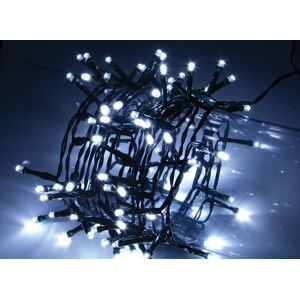 Best Artificial Ltd Connectable Outdoor Waterproof LED String Lights - Bright White with Black Cable - 400 LED's (40m) - Battery Box