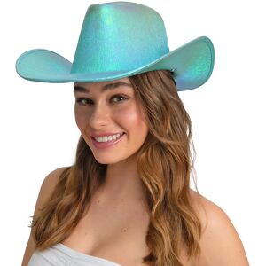 XS-Stock.com Ltd Texan Hat Iridescent Cowgirl Cowboy Stetson Fancy Dress - Aqua XS-Stock.com Ltd Texan Hat Iridescent Cowgirl Cowboy Stetson Fancy Dress - Aqua