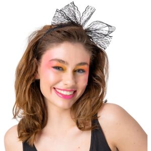 XS-Stock.com Ltd Adults 80s Black Lace Bow Headband Hair Accessory Fancy Dress XS-Stock.com Ltd Adults 80s Black Lace Bow Headband Hair Accessory Fancy Dress
