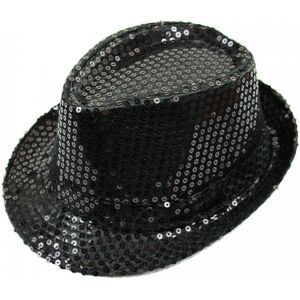 I Love Fancy Dress Black Sequin Fedora Hat - Pack of 24 I Love Fancy Dress Black Sequin Fedora Hat - Pack of 24