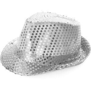 I Love Fancy Dress Silver Sequin Fedora Hat - Pack of 24 I Love Fancy Dress Silver Sequin Fedora Hat - Pack of 24