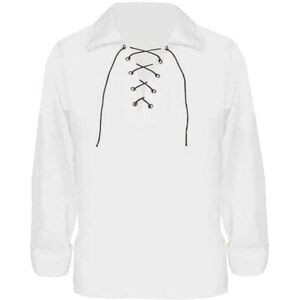 I Love Fancy Dress Childs White Gothic Shirt - Large I Love Fancy Dress Childs White Gothic Shirt - Large