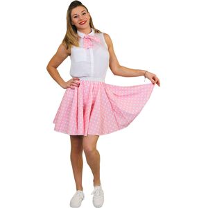 I Love Fancy Dress Ladies Short Polka Dot Skirt - Baby Pink with White Spots - One Size I Love Fancy Dress Ladies Short Polka Dot Skirt - Baby Pink with White Spots - One Size