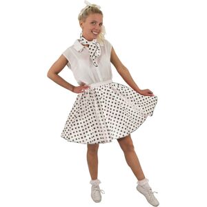 I Love Fancy Dress Ladies Short Polka Dot Skirt - White/Black - Standard I Love Fancy Dress Ladies Short Polka Dot Skirt - White/Black - Standard