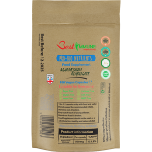 Best Immune International Natural Magnesium Glycinate 500mg Premium Quality Ideal Strength 100 Vegan Capsules Highest Bioavailability Eco Packaging Best Immune International Natural Magnesium Glycinate 500mg Premium Quality Ideal Strength 100 Vegan Capsules Highest Bioavailability Eco Packaging