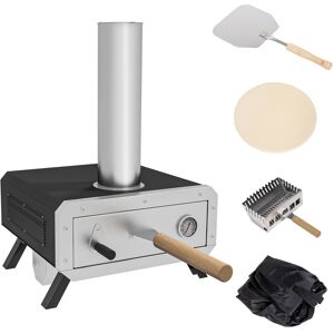 MHSTAR UK LTD Outsunny Portable Wood Pellet Pizza Oven with 12