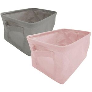 MantraRaj Infotech LTD. 1 x Foldable Canvas Storage Box Collapsible Fabric Basket Home Shelf Organizer