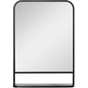 MHSTAR UK LTD HOMCOM Rectangle Wall Mirror with Shelf 70 x 50 cm, for Living Room, Bedroom