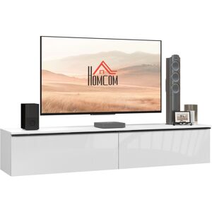 MHSTAR UK LTD HOMCOM 160cm High Gloss Floating TV Unit Stand for TVs up to 70
