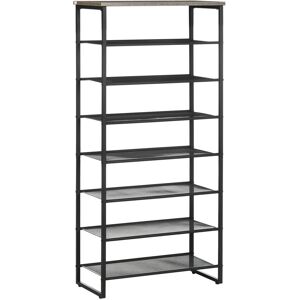 MHSTAR UK LTD HOMCOM Shoe Rack, 8-tier Shoe Storage Shelf for 21-24 Pair Shoes for Entryway