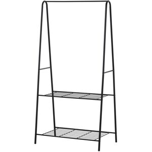 MHSTAR UK LTD HOMCOM A Shaped Clothes Rack Garment Hanger Hanging Rail 2-tier Shelving Metal