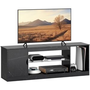 MHSTAR UK LTD HOMCOM TV Stand Cabinet, Marble Effect TV Unit for up to 55