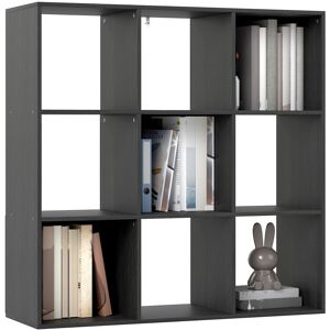 MHSTAR UK LTD HOMCOM 3 Tier Bookshelf, Modern Cube Bookcase with 9 Open Storage Compartments, Freestanding Display Storage Unit for Living Room, Bedroom, Study, Bla