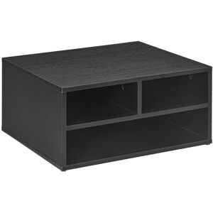 MHSTAR UK LTD HOMCOM Desktop Printer Stand with Storage, 2-Tier Desk Organizer with 3 Open Compartments for Home Office, Black