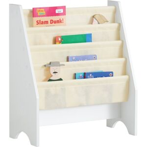 SoBuy Commercial GmbH SoBuy FRG225-W, Children Kids Bookcase Sling Storage Rack Organizer Display Holder, White