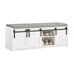 SoBuy Commercial GmbH SoBuy FSR133-W, Hallway Storage Bench Shoe Bench Shoe Rack Shoe Cabinet, White