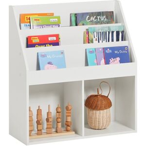 SoBuy Commercial GmbH SoBuy KMB01-W, Children Kids Bookcase Storage Display Rack Organizer Holder, White