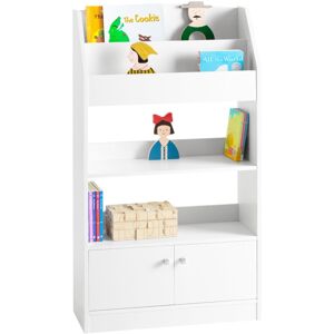 SoBuy Commercial GmbH SoBuy KMB11-W, Children Kids Bookcase Storage Display Shelving Cabinet Organizer, White