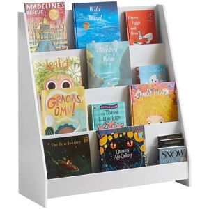 SoBuy Commercial GmbH SoBuy KMB32-W, Children Kids Bookcase Storage Shelf Rack Organizer Holder, White