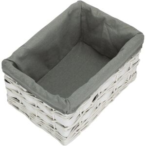 Red Hamper White Grey LinedScandi Storage Basket With Grey Lining - Medium Red Hamper White Grey LinedScandi Storage Basket With Grey Lining - Medium