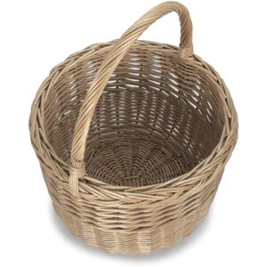Red Hamper Wicker Round Orchard Shopping Basket - Antique Wash Red Hamper Wicker Round Orchard Shopping Basket - Antique Wash