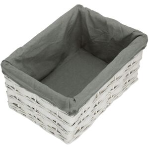 Red Hamper White Grey LinedScandi Storage Basket With Grey Lining - Large Red Hamper White Grey LinedScandi Storage Basket With Grey Lining - Large