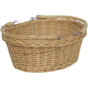 Red Hamper Small Swing Handle Wicker Shopping Basket - Unlined Red Hamper Small Swing Handle Wicker Shopping Basket - Unlined