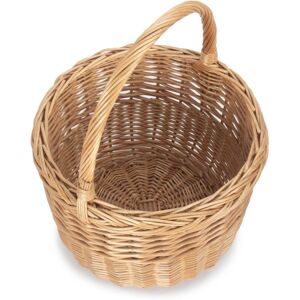 Red Hamper Wicker Round Orchard Shopping Basket - Double Steamed Red Hamper Wicker Round Orchard Shopping Basket - Double Steamed