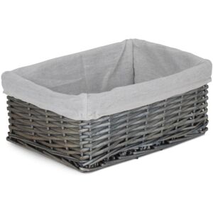 Red Hamper Antique Wash Wicker Storage Basket with Lining - Large Red Hamper Antique Wash Wicker Storage Basket with Lining - Large