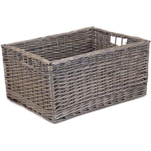Red Hamper Jumbo Antique Wash Wicker Storage Basket - White Red Hamper Jumbo Antique Wash Wicker Storage Basket - White