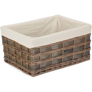 Red Hamper Grey Scandi Storage Basket With White Lining - Extra Large Red Hamper Grey Scandi Storage Basket With White Lining - Extra Large