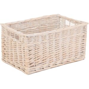 Red Hamper White Wash Storage Wicker Basket - Medium Red Hamper White Wash Storage Wicker Basket - Medium