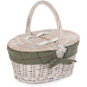 Red Hamper Childs White Wash Butterfly Lidded Wicker Basket - Green Red Hamper Childs White Wash Butterfly Lidded Wicker Basket - Green