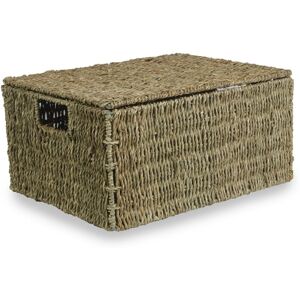 Red Hamper Lidded Seagrass Storage Baskets - Extra Large Red Hamper Lidded Seagrass Storage Baskets - Extra Large