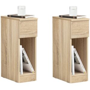 SoBuy Commercial GmbH SoBuy FBT111-Nx2, Set of 2 Bedside Table Nightstand Side Table End Table Sofa Table with Drawer, Wood SoBuy Commercial GmbH SoBuy FBT111-Nx2, Set of 2 Bedside Table Nightstand Side Table End Table Sofa Table with Drawer, Wood