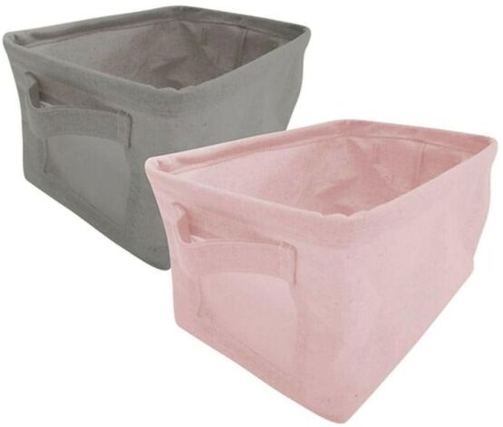 MantraRaj Infotech LTD. 1 x Foldable Canvas Storage Box Collapsible Fabric Basket Home Shelf Organizer