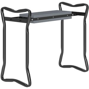 MHSTAR UK LTD Outsunny 2 In 1 Garden Kneeler Seat Kneeling Pad Support Bench Foldable Knee Protector, Grey