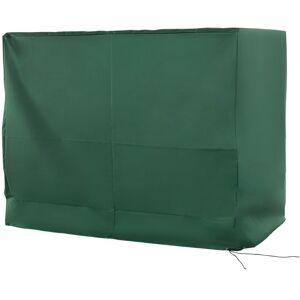 MHSTAR UK LTD Outsunny Oxford Patio 3-seater Swing Chair Cover Outdoor Garden Furniture Rain Protection Protector Waterproof Anti-UV Green 240L x 133W x 185H cm
